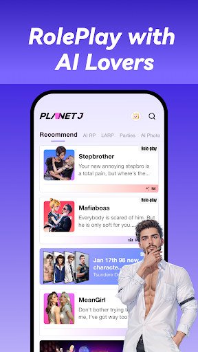 Android application Planet J - Al Roleplay screenshort