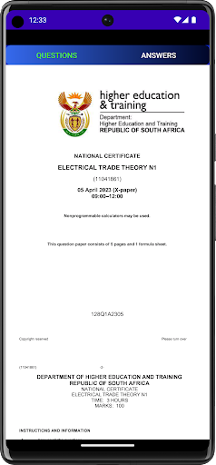TVET Electrical Trade Theory Screen 2