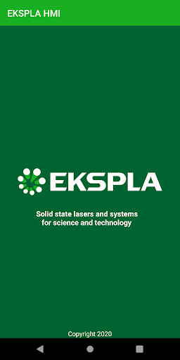 Android application EKSPLA HMI screenshort
