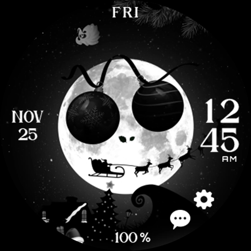 SpookyChristmas Moon_Watchface Screen 2