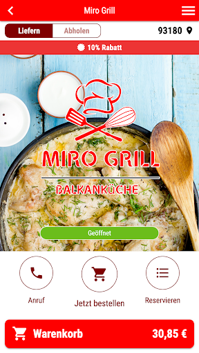 Android application Miro Grill screenshort
