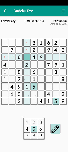Android application Sudoku Pro - Time challenge screenshort