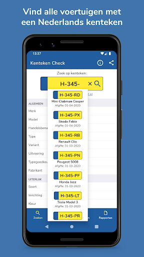 Android application Kenteken Check screenshort
