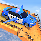 Flying Police Car Stunts Games 4.3