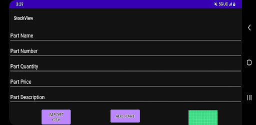Android application StockView screenshort