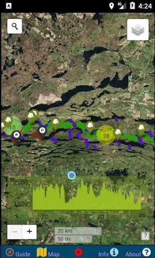 Android application Border Route Trail Offline Map screenshort