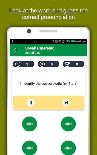 Screenshot of Learn Esperanto Language App