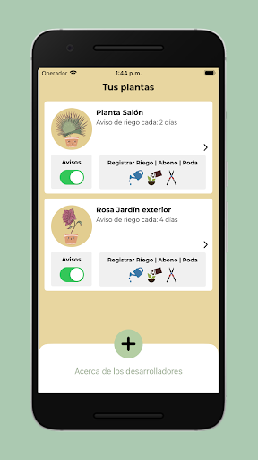 Android application Healthy plants screenshort