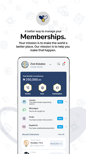 Android application Membscribe screenshort