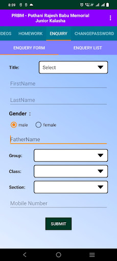 Android application Prbm Staff screenshort