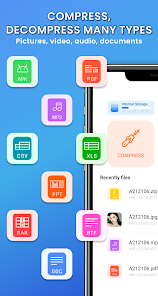 Captura 4 ZipApp: File Compressor, Unrar android