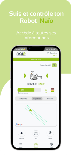 Android application Naïo Companion screenshort