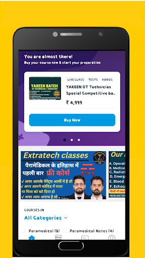 Extratech Classes Screen 3