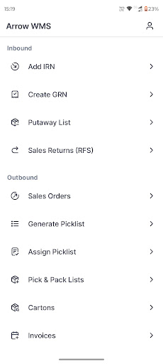Android application Arrow screenshort