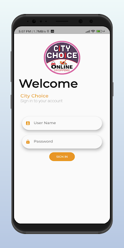 Android application City Choice Delivery screenshort