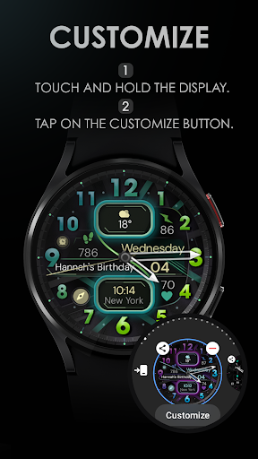 Dream 134 Colorful watch face screenshot 7
