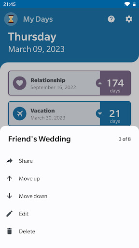 My Days Screen 3