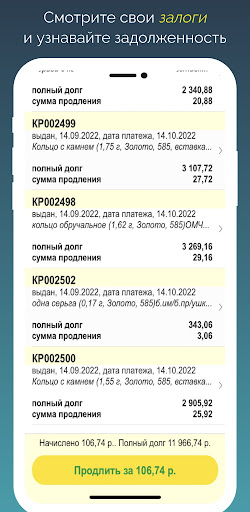 Android application Ломбард Констант screenshort