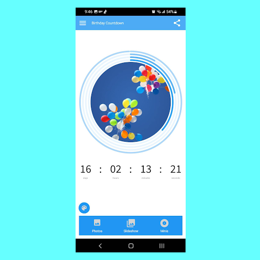 Android application Birthday Countdown screenshort