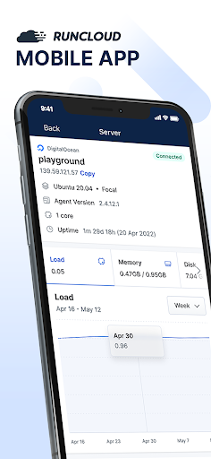 Android application RunCloud screenshort