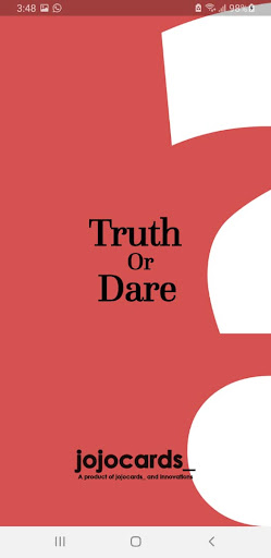 Android application Truth or Dare - jojocards screenshort