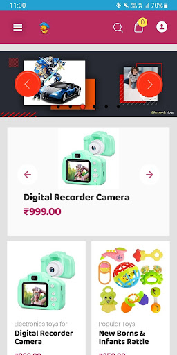 Android application Toy store app screenshort