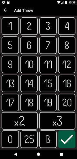 Darts Training Calculator Screen 2