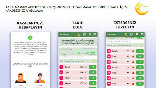 Android application Kaza Namazı ve Oruç Takibi screenshort