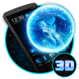 3D Neon Earth Space Theme icon