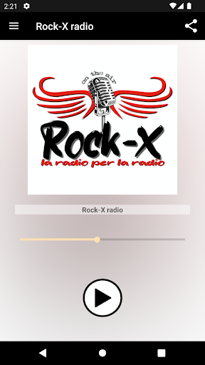 Android application Rock-X radio screenshort