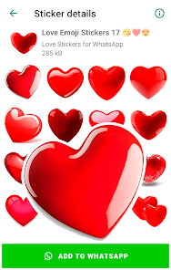 Screenshot 15 Emoji de amor para WhatsApp android