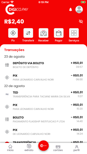 Android application Digico Pay screenshort