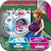 princess laundry - game Pregnant Mommy