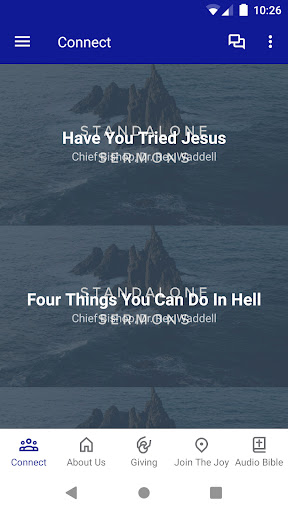 Android application The Church of the Living God screenshort