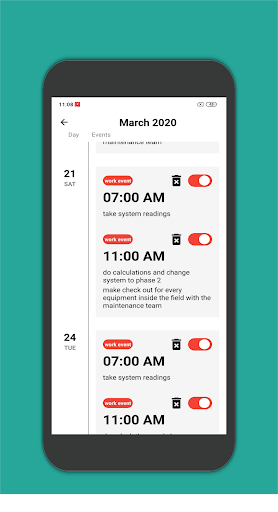 Rotation Calendar Screen 3