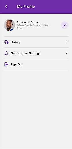 Android application Wasteknot Driver screenshort