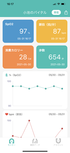 Android application 小池のバイタル screenshort