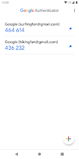 Google Authenticator Screenshot