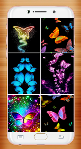 Neon Butterfly Wallpaper