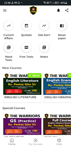 Android application THE WARRIORS OF ENGLISH screenshort