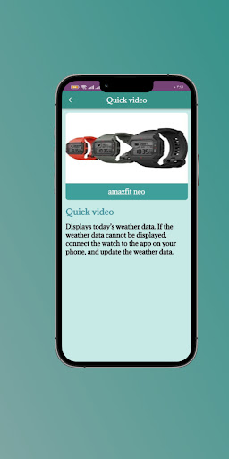 AmazFit Neo Guide Screen 2