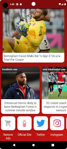 Nottingham Forest Fan App Screen 3