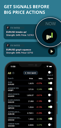 Android application FX Rates Forex Alerts screenshort