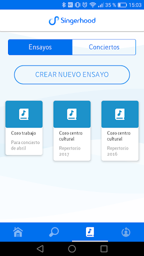 Android application Singerhood screenshort