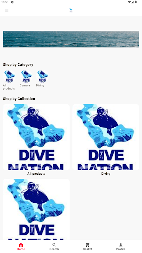 Android application Dive Nation screenshort