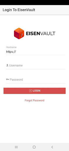 Android application Eisenvault Companion App screenshort