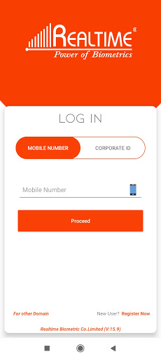 Android application Realtime Attendance screenshort