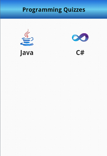 Android application Programming Quiz screenshort