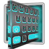 3D Blue Light Black Keyboard icon