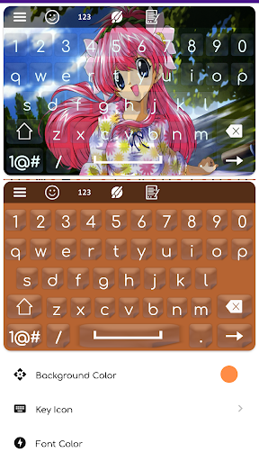Android application Cute Girls Background Keyboard screenshort